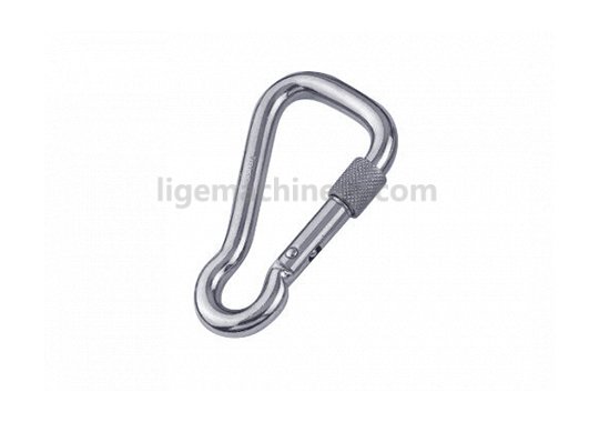 oblique angle snap hook with screw nut
