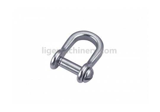 Stainless Steel D Shackle Semi Round Type (With Sink Screw Pin)